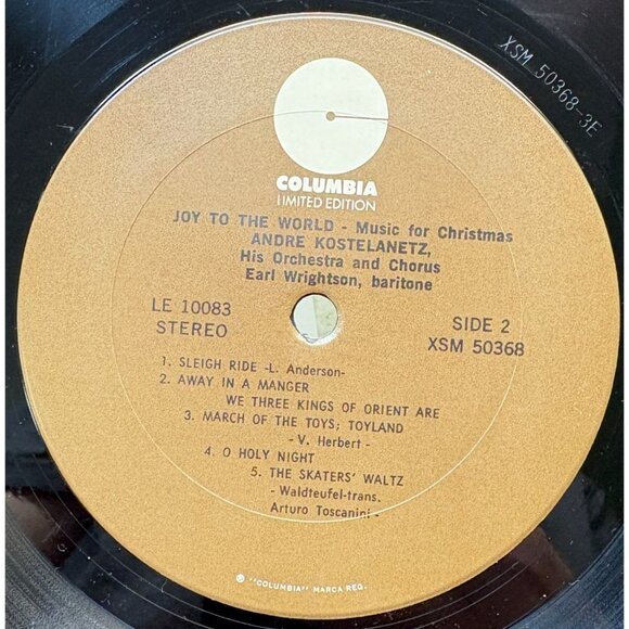 Andre Kostelanetz Joy To The World Christmas Music LP Earl Wrightson Baritone - Picture 3 of 6